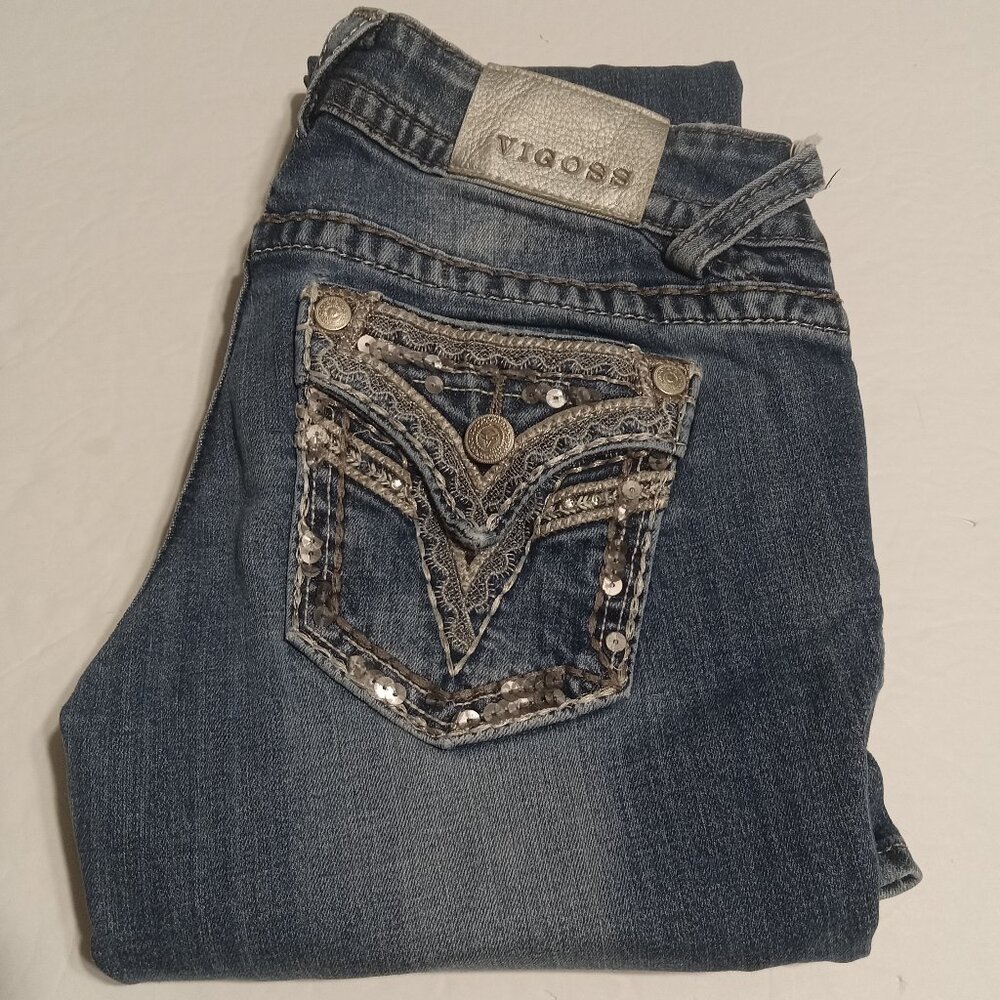 Vigoss Women's The Dallas Slim Boot Jeans Size 3/4